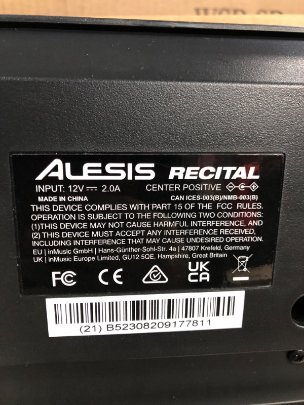 Photo 6 of Alesis Recital – 88 Key Digital Piano Keyboard with Semi Weighted Keys, 