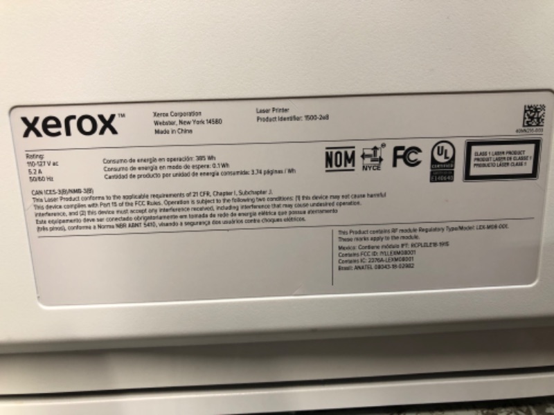 Photo 3 of Xerox C230/DNI Color Printer, Laser, Wireless