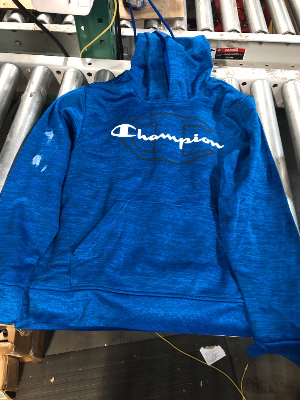 Photo 2 of champions kids blue hoodie size 10/12