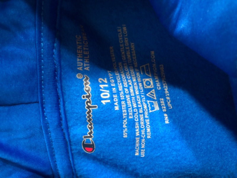 Photo 2 of blue kids champion hoodie size 10/12