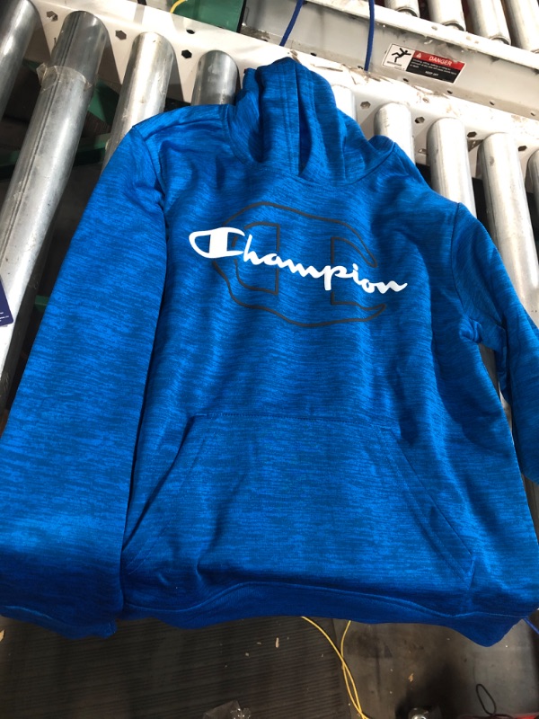 Photo 1 of blue kids champion hoodie size 10/12