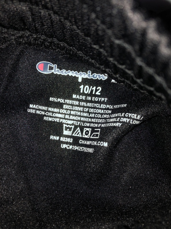 Photo 3 of champion kids black sweat pants size 10/12