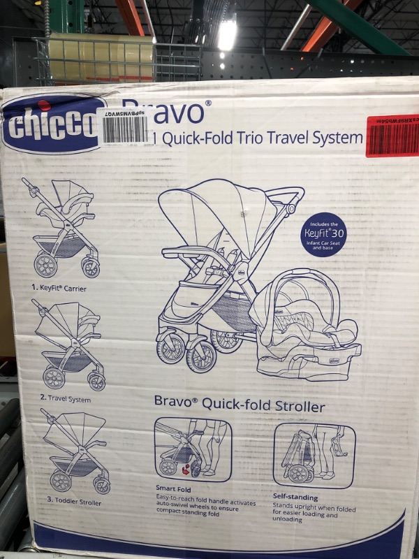 Photo 2 of Chicco Bravo 3-in-1 Trio Travel System, Bravo Quick-Fold Stroller