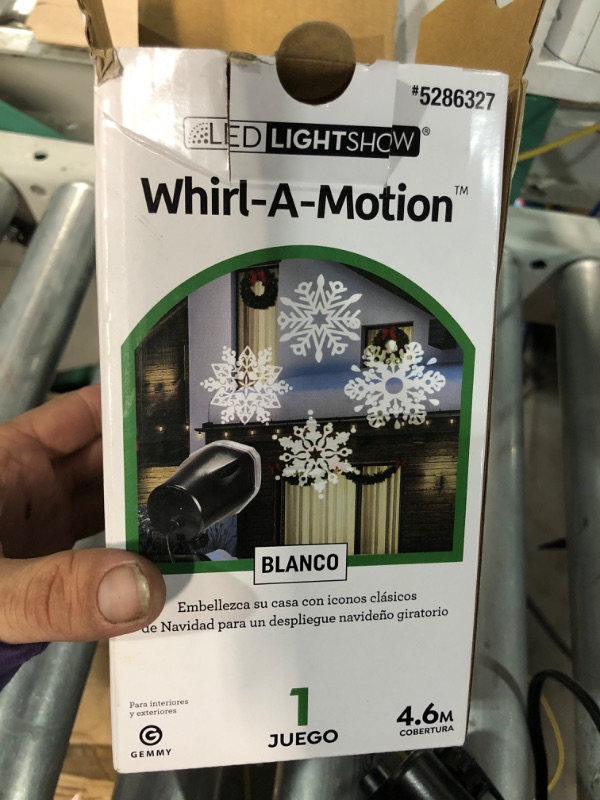 Photo 4 of Gemmy | Lightshow Swirling White Light LED Snow Storm Christmas Indoor/outdoor | Rona