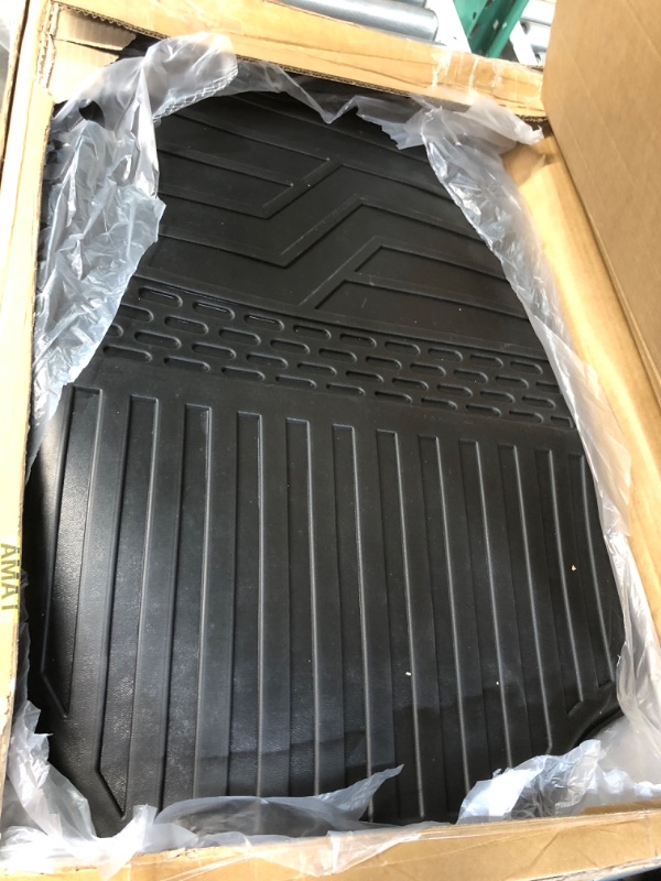 Photo 2 of Thinzyou Floor Mats Compatible with 2023 2024 Honda CRV Trunk Mat Cargo Liner TPE All Weather Back Seat Cover Protector 2023 Hybrid CR-V Accessories (Upper Deck, Trunk Mat+Backrest Mats+Floor Mats) Fit 23-24 Upper Deck Trunk Mat+Backrest Mats+Floor Mats