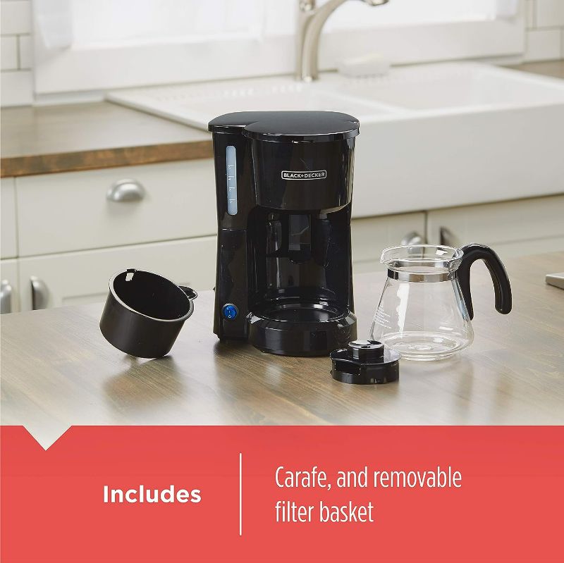 Photo 3 of (READ NOTES) BLACK+DECKER CM0700B 5-Cup Coffee Maker, Compact Design