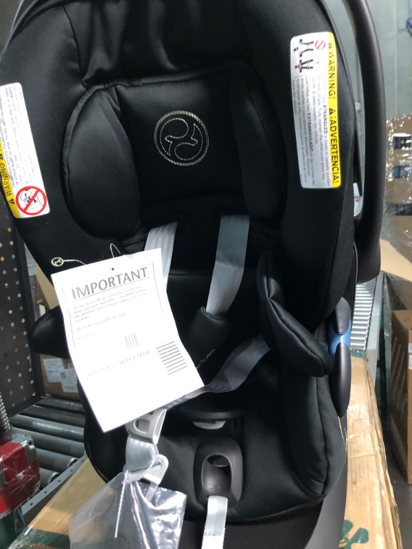 Photo 2 of Cybex Cloud G Comfort Extend Infant Car Seat with Anti-Rebound Base, Linear Side Impact Protection, Latch Install, Ergonomic Full Recline, Extended Leg Rest, Moon Black