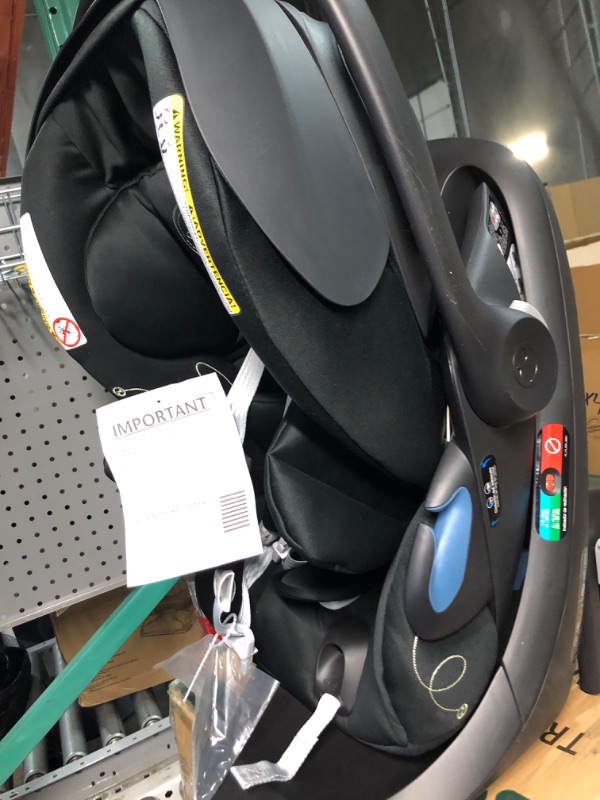 Photo 3 of Cybex Cloud G Comfort Extend Infant Car Seat with Anti-Rebound Base, Linear Side Impact Protection, Latch Install, Ergonomic Full Recline, Extended Leg Rest, Moon Black