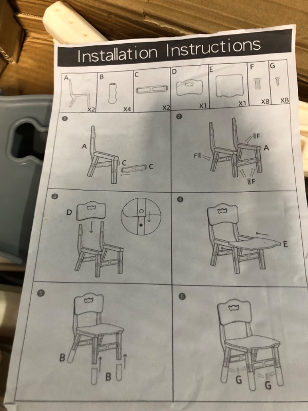 Photo 2 of 2 Pack of Children Chairs 3 Level Height Adjustable for Kid Age 2-8. Maximum Load-Bearing 220LBS Suitable