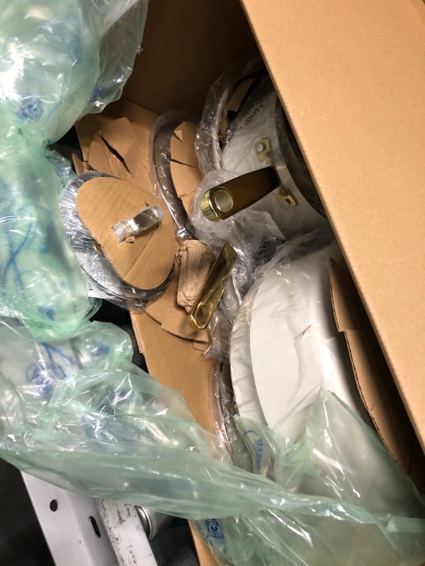 Photo 1 of Martha Stewart Lockton Premium Nonstick PFA Free Ceramic Interior 10 Piece Heavy Gauge Enamel Aluminum Pots and Pans Cookware Set - Linen White w/Gold Handle 10-Piece Ceramic Nonstick Set Cookware Set Linen w/ Gold Handle