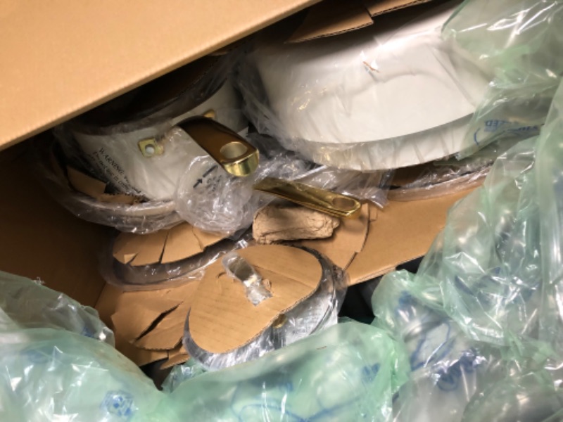 Photo 1 of Martha Stewart Lockton Premium Nonstick PFA Free Ceramic Interior 10 Piece Heavy Gauge Enamel Aluminum Pots and Pans Cookware Set - Linen White w/Gold Handle 10-Piece Ceramic Nonstick Set Cookware Set Linen w/ Gold Handle