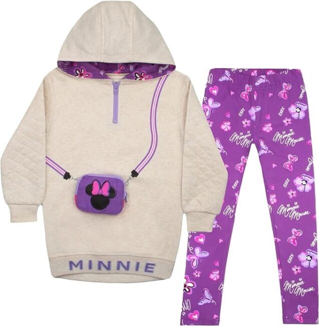 Photo 1 of Disney Girl's Minnie Mouse Hoodie and Leggings 2-Pack 