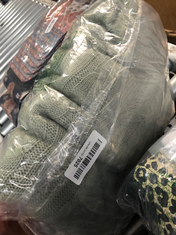 Photo 1 of *SIMILAR TO STOCK* Cable Knit Throw Blanket for Couch, Soft Warm Cozy Versatile Decorative Knitted Throw Blanket for Sofa, Chair - Olive GreenOlive Green
