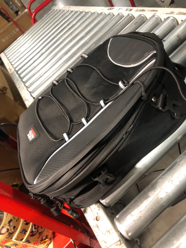 Photo 4 of * see clerk notes * 
kemimoto Motorcycle Tail Bag, Dual Use Motorcycle Rear Seat Bag