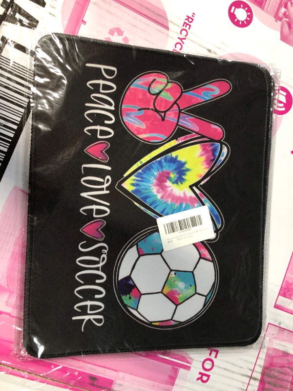 Photo 2 of Peace Love Inspired Gift Cartoon Lover Gift Movie Fans Mouse Pad Animal(Peace-Soccer)