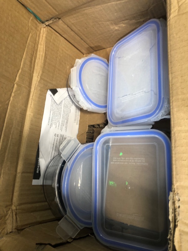 Photo 3 of ***missing items***Amazon Basics Glass Locking Lids Food Storage Containers, 14-Piece Set