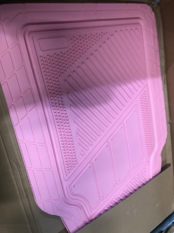 Photo 3 of ***MISSING REAR MATS***CAR PASS Heavy Duty Rubber Floor Mats Pink 4-Piece Car Mat Set - Universal Waterproof for SUV Truck, Durable All-Weather Mats?Car Women,Girly(All Pink)