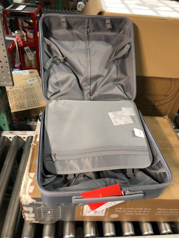 Photo 3 of ***USED - ONLY 1 LUGGAGE PIECE***
Hanke Upgrade Carry On Luggage, Lightweight PC Hardside 16-Inch Suitcase with Spinner Wheels Small Suitcases Fits 14'' Laptop(Gray) Carry-On 16-Inch Gray