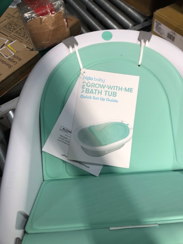 Photo 3 of 4-in-1 Grow-with-Me Bath Tub by Frida Baby Transforms Infant Bathtub to Toddler Bath Seat with Backrest for Assisted Sitting in Tub