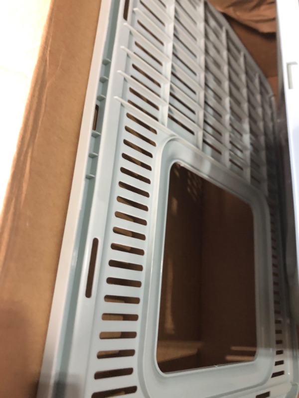 Photo 1 of PetsPro Foldable Cat Litter Box with Lid, Enclosed Cat Potty, Top Entry Anti-Splashing Cat Toilet, Easy to Clean Including Cat Litter Scoop and 2-1 Cleaning Brush, Large Blue