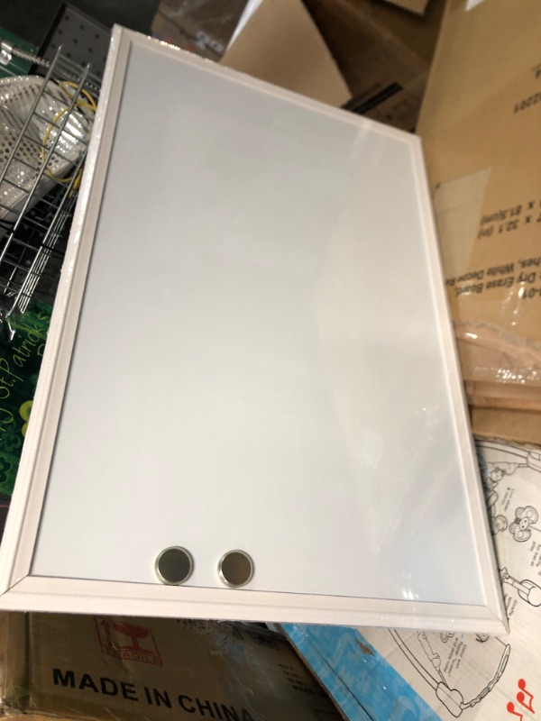 Photo 3 of item similar -Amazon Basics Small Dry Erase Whiteboard, Magnetic White Board with Marker and Magnets - 8.5" x 11", Plastic/Aluminum Frame 8.5"x11" Plastic/aluminum frame