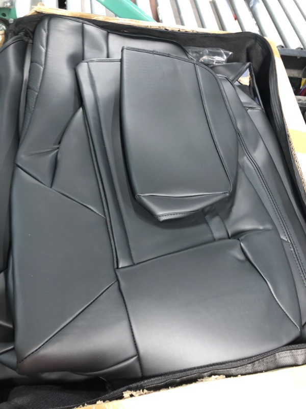 Photo 3 of Huidasource Tesla Model 3 Seat Covers Black, Waterproof Leather Front & Rear Tesla Car Seat Cover