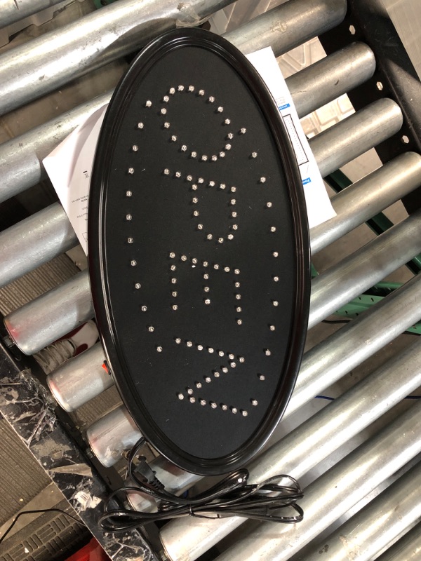 Photo 2 of LED Open Sign with Remote, FITNATE Ultra Bright Electric Light Up Signs for Business, Timing Function, 2 Lighting Modes Flashing & Steady Advertisement Board for Store