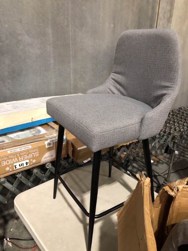 Photo 6 of * one of the chairs is damaged * please see all images *
Ball & Cast Home Kitchen Upholstered Counter Barstool Set of 2, 24 Inch Seat Height, Grey
