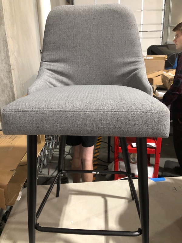 Photo 5 of * one of the chairs is damaged * please see all images *
Ball & Cast Home Kitchen Upholstered Counter Barstool Set of 2, 24 Inch Seat Height, Grey
