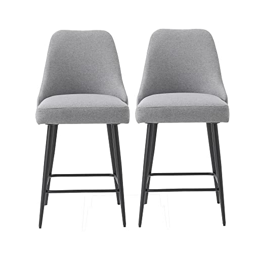 Photo 1 of * one of the chairs is damaged * please see all images *
Ball & Cast Home Kitchen Upholstered Counter Barstool Set of 2, 24 Inch Seat Height, Grey
