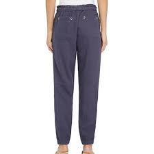 Photo 1 of Social Standard by Sanctuary Ladies Linen Blend Elastic Waist and Leg Solstice Pant (Charcoal Blue, M) 4 pack
