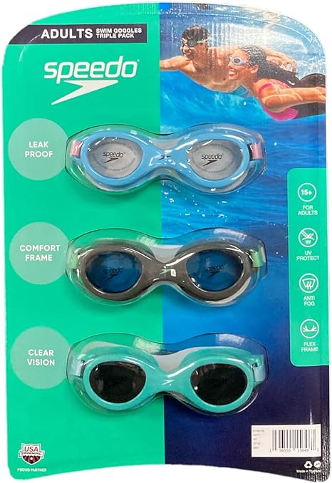 Photo 1 of Speedo Adult Swim Goggles three per pack 3 pack
