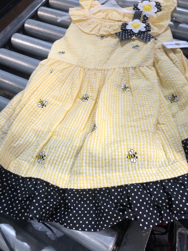 Photo 1 of Counting Daisies Girl's Seersucker Ruffled Collar Sleeveless Dress
size 5