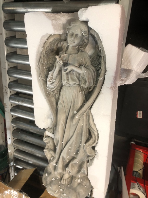 Photo 2 of  Angel Garden Statue, 10.5 x 8 x 27.5 Inch l Holding Dove