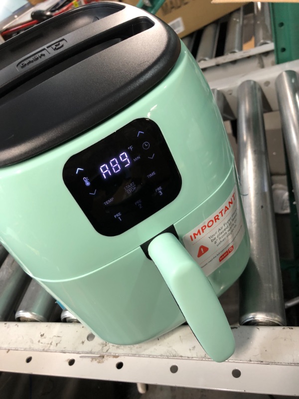 Photo 2 of **PARTS ONLY** DASH Tasti-Crisp™ Digital Air Fryer, 2.6 Quart - Aqua 