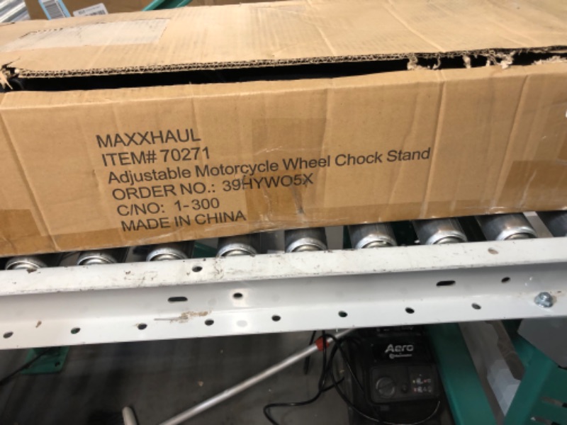 Photo 5 of MaxxHaul 70271 Adjustable Motorcycle Wheel Chock Stand 