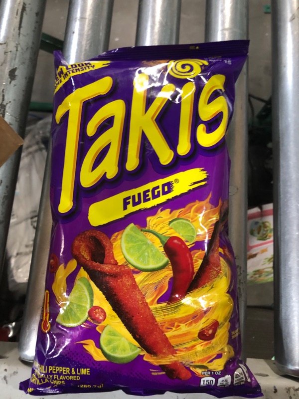 Photo 3 of (EXPIRED SEPTEMBER 20)Takis Fuego Rolled Spicy Tortilla Chips, Multipack Box 14 Bags,