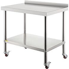 Photo 1 of * damaged * 
VEVOR Stainless Steel Prep Table, 36 x 24 x 35 Inch