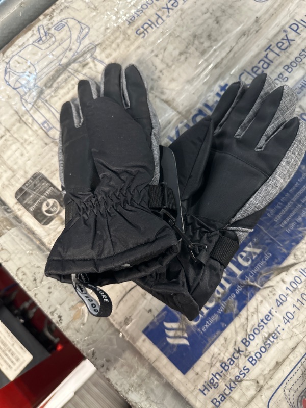 Photo 3 of Kids Winter Gloves - Snow & Ski Waterproof Youth Gloves for Boys & Girls - Black Small: 6-9 years old