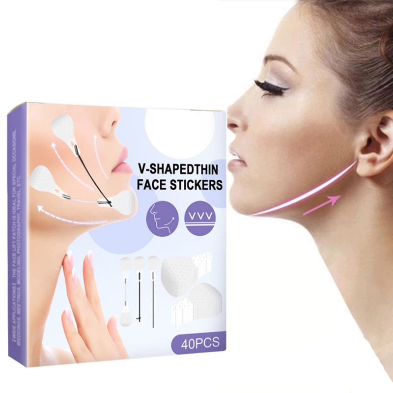 Photo 1 of (2 pack) Face Lift Tape, 40Pcs Instant Face Lifting Tape, Ultra-thin Invisible Face Tape, Waterproof & High Elasticity Instant Face Lift Stickers
