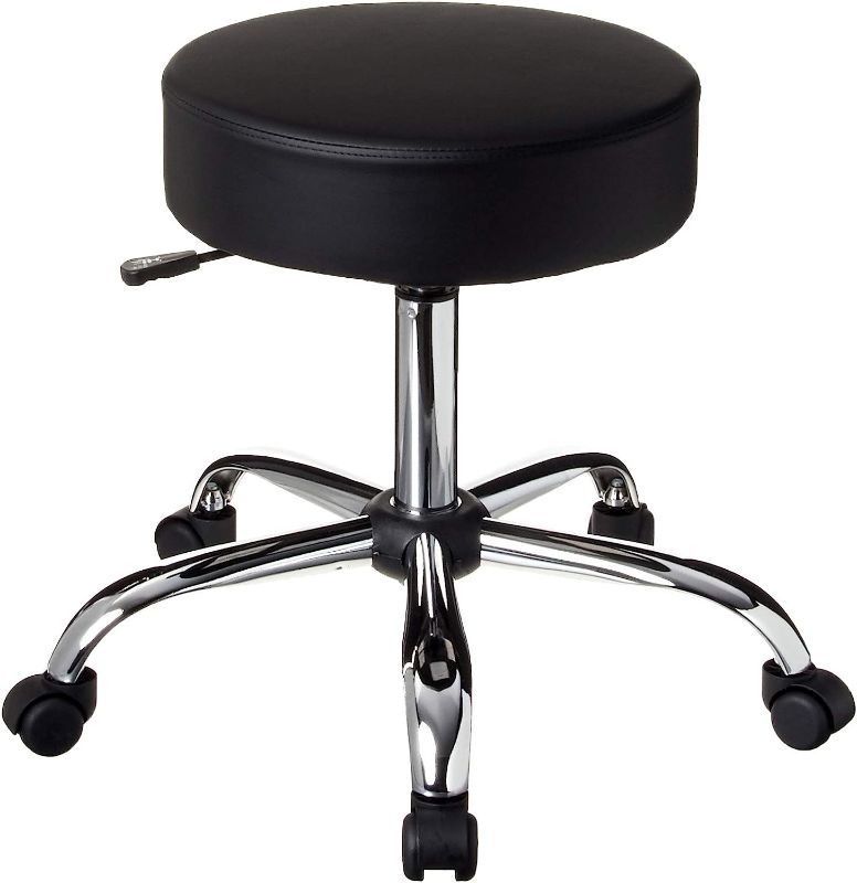 Photo 1 of Boss Office Products Be Well Medical Spa Stool in Black