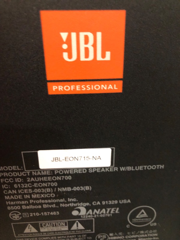 Photo 3 of JBL Professional EON715 Powered PA Loudspeaker with Bluetooth, 15-inch 15-Inch Speaker EON700 series