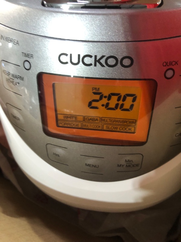 Photo 4 of ***SEE NOTES***CUCKOO CR-0632F | 6-Cup (Uncooked) Micom Rice Cooker | 9 Menu Options: White Rice, Brown Rice & More, Nonstick 