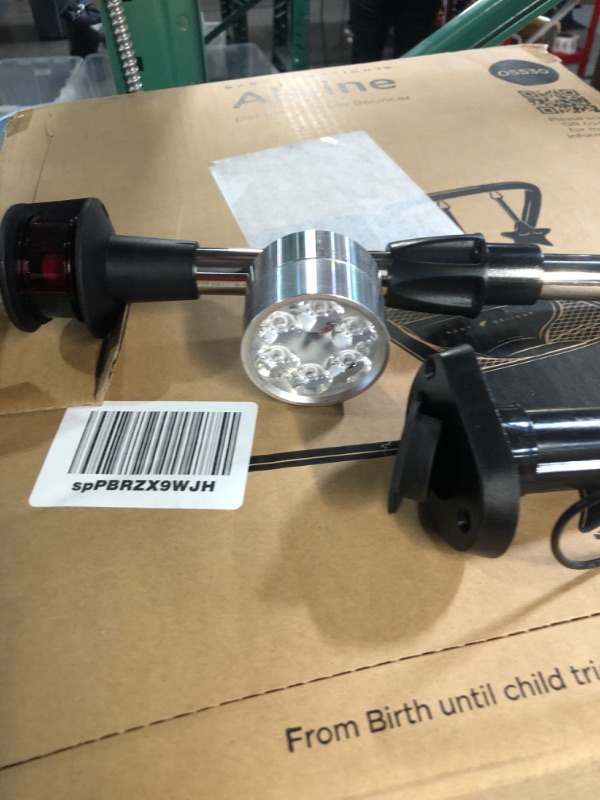 Photo 1 of Fishing Vault Navigation Boat Bow Light Pole with Integrated Headlight and Wireless Remote Control