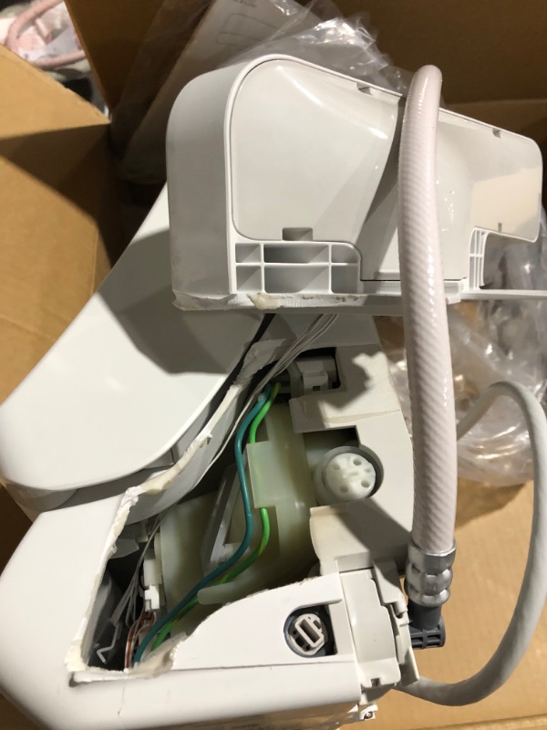 Photo 8 of *MAJOR DAMAGE-PARTS ONLY DUE TO DAMAGE SEE PHOTOS*
TOTO WASHLET A2 Electronic Bidet Toilet Seat White - SW3004#01