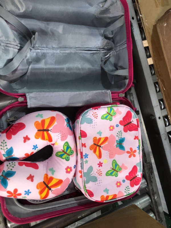 Photo 3 of * used * please see all images * 
Travelers Club Kids' 5 Piece Luggage Travel Set, Butterfly