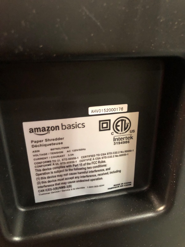 Photo 4 of Amazon Basics 150-Sheet Autofeed Micro-Cut Paper Shredder 150 Sheet Shredder