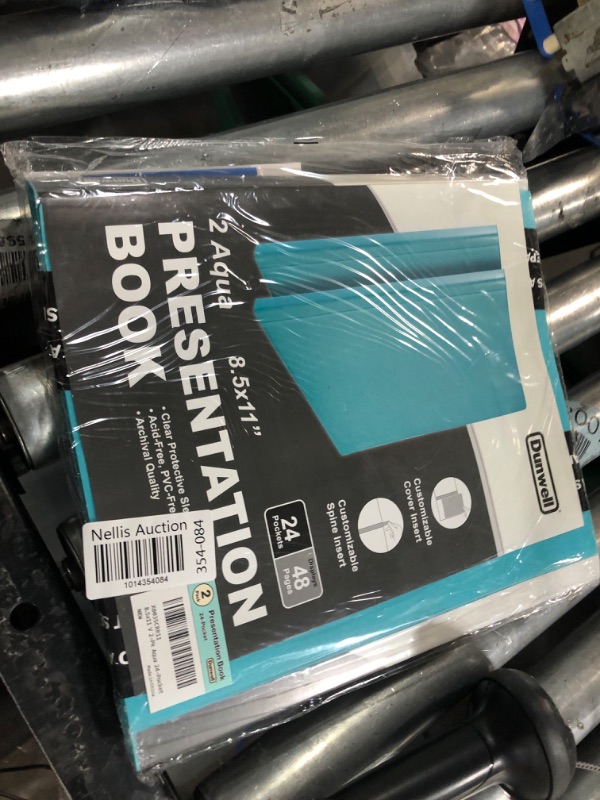 Photo 2 of Dunwell Binders with Plastic Sleeves 24-Pocket - (2 Pack, Aqua) Presentation Books 8.5x11, Portfolio Folders with 8.5 x 11 Sheet Protectors, Each 