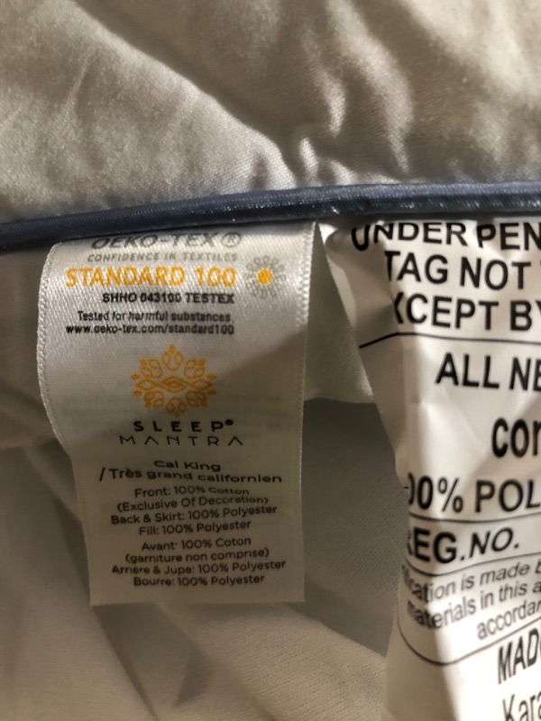 Photo 1 of **SEE NOTES** Sleep Mantra Cooling Mattress Topper, California King Size -White