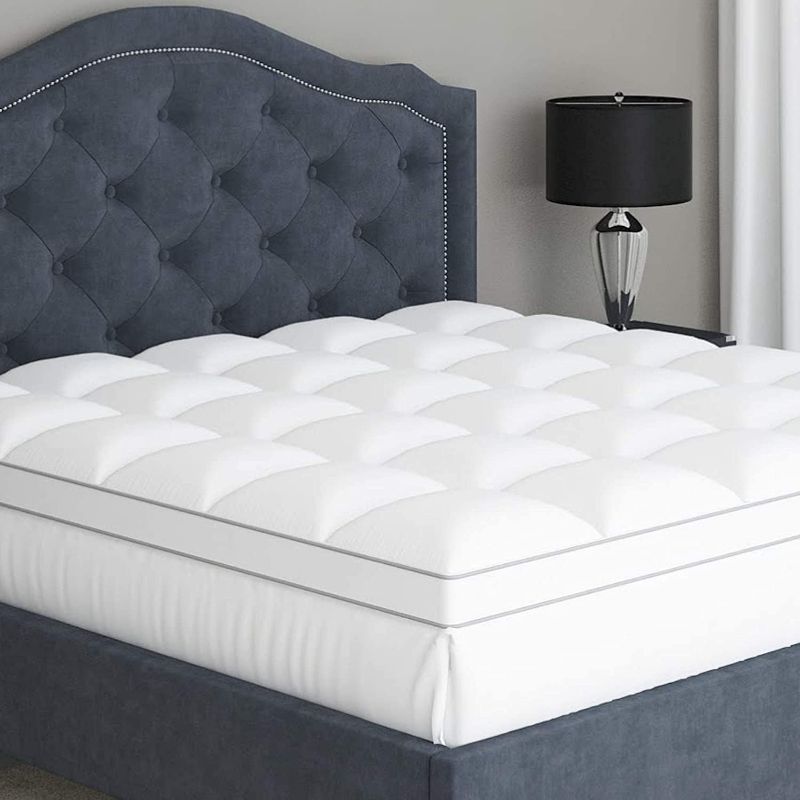 Photo 1 of **SEE NOTES** Sleep Mantra Cooling Mattress Topper, California King Size -White